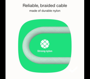 Kabel USB-C Green Cell PowerStream 100W czarny 1,2m nylonowy