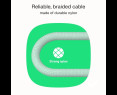 Kabel USB-C Green Cell PowerStream 100W czarny 1,2m nylonowy Kabel USB-C Green Cell PowerStream 100W czarny 1,2m nylonowy