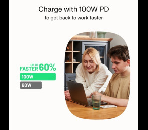 Kabel USB-C Green Cell PowerStream 100W czarny 1,2m nylonowy