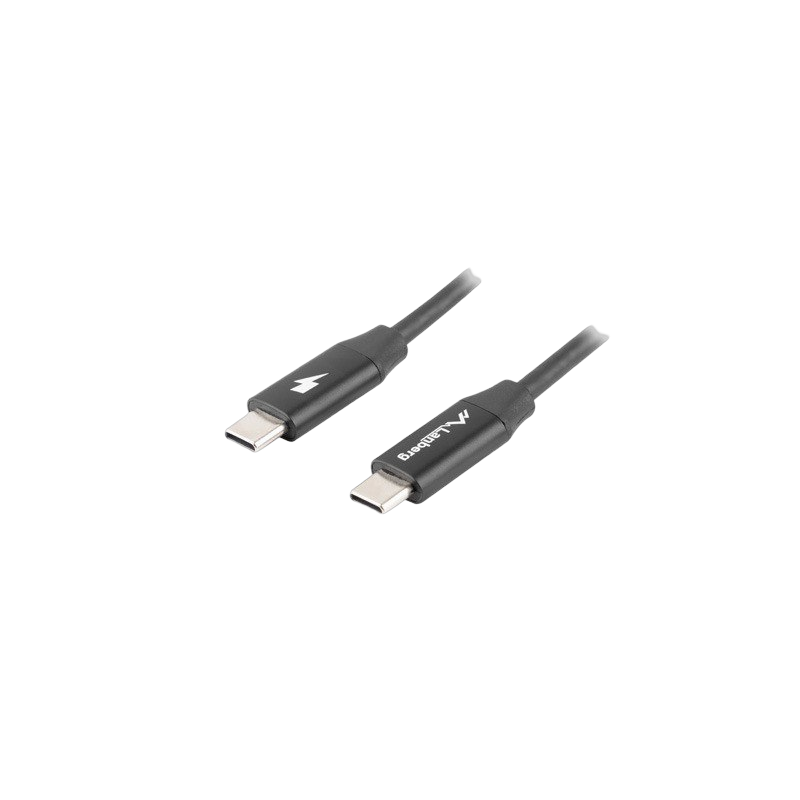 Kabel USB-C M/M 2.0 Lanberg czarny 1.8m szybkie ładowanie Quick Charge 4.0 Kabel USB-C M/M 2.0 Lanberg czarny 1.8m szybkie ładowanie Quick Charge 4.0