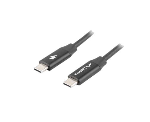 Kabel USB-C M/M 2.0 Lanberg czarny 1.8m szybkie ładowanie Quick Charge 4.0