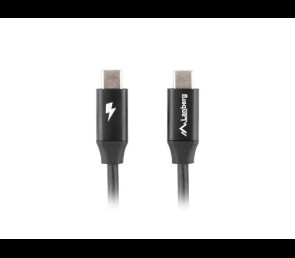 Kabel USB-C M/M 2.0 Lanberg czarny 1.8m szybkie ładowanie Quick Charge 4.0