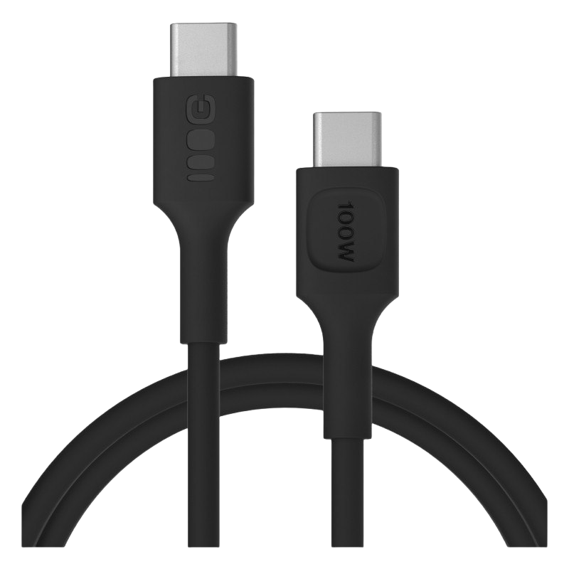 Kabel USB-C PowerFlex 100W silikonowy 1.2m czarny do ładowania Kabel USB-C PowerFlex 100W silikonowy 1.2m czarny do ładowania