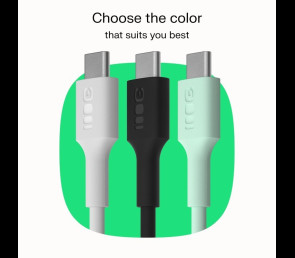 Kabel USB-C PowerFlex 100W silikonowy 1.2m czarny do ładowania