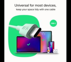 Kabel USB-C PowerFlex 100W silikonowy 1.2m czarny do ładowania