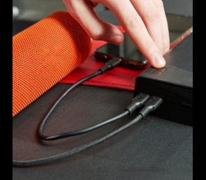 Kabel USB-C PowerFlex 100W silikonowy 1.2m czarny do ładowania