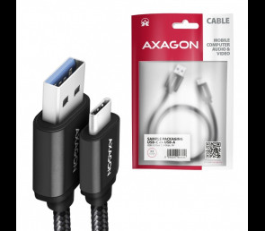 Kabel USB-C USB-A AXAGON BUCM3-AM20AB 2m 3A SuperSpeed czarny