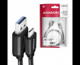 Kabel USB-C USB-A AXAGON BUCM3-AM20AB 2m 3A SuperSpeed czarny Kabel USB-C USB-A AXAGON BUCM3-AM20AB 2m 3A SuperSpeed czarny