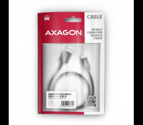 Kabel USB-C USB-A AXAGON BUCM3-AM20AB 2m 3A SuperSpeed czarny