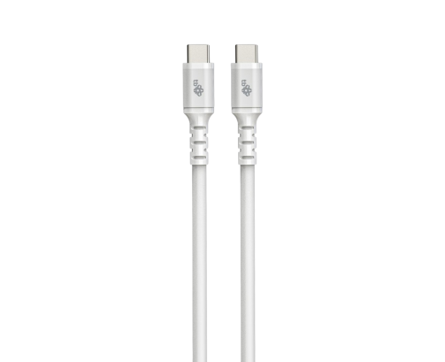 Kabel USB-C USB-C 2m silikonowy szybkie ładowanie 60W biały