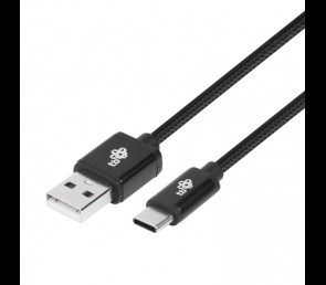 Kabel USB-USB C 1.5m czarny premium Quick Charge do smartfonów
