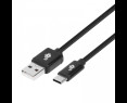 Kabel USB-USB C 1.5m czarny premium Quick Charge do smartfonów Kabel USB-USB C 1.5m czarny premium Quick Charge do smartfonów