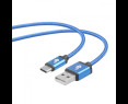 Kabel USB-USB C 1.5m niebieski premium do ładowania i transferu Kabel USB-USB C 1.5m niebieski premium do ładowania i transferu