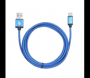 Kabel USB-USB C 1.5m niebieski premium do ładowania i transferu