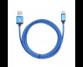 Kabel USB-USB C 1.5m niebieski premium do ładowania i transferu Kabel USB-USB C 1.5m niebieski premium do ładowania i transferu