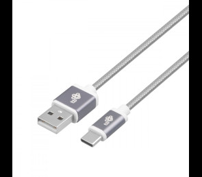 Kabel USB-USB C 1.5m szary premium do ładowania i komunikacji