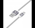 Kabel USB-USB C 1.5m szary premium do ładowania i komunikacji