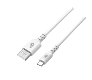 Kabel USB-USB C 1m silikonowy Quick Charge biały