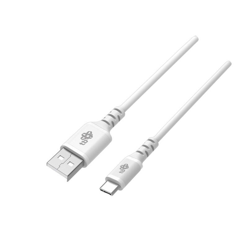 Kabel USB-USB C 1m silikonowy Quick Charge biały Kabel USB-USB C 1m silikonowy Quick Charge biały