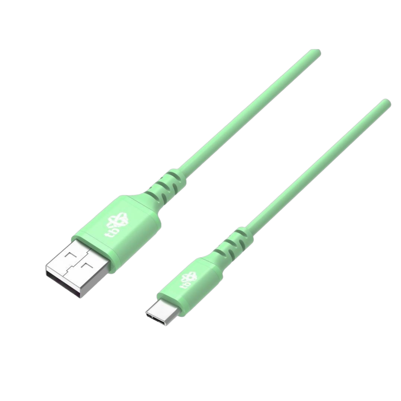 Kabel USB-USB C 1m silikonowy zielony Quick Charge szybkie ładowanie Kabel USB-USB C 1m silikonowy zielony Quick Charge szybkie ładowanie
