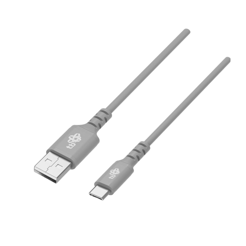Kabel USB-USB C 2m szary silikonowy Quick Charge szybkie ładowanie Kabel USB-USB C 2m szary silikonowy Quick Charge szybkie ładowanie