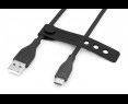 Kabel zasilający Digitus USB-A USB-C 1m 60W silikonowy czarny Kabel zasilający Digitus USB-A USB-C 1m 60W silikonowy czarny