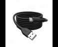 Kabel zasilający Digitus USB-A USB-C 1m 60W silikonowy czarny Kabel zasilający Digitus USB-A USB-C 1m 60W silikonowy czarny