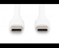 Kabel zasilający Digitus USB-C 2m silikonowy 60W biały szybkie ładowanie Kabel zasilający Digitus USB-C 2m silikonowy 60W biały szybkie ładowanie