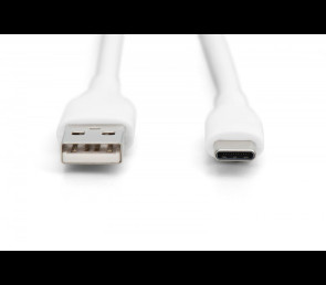 Kabel zasilający USB-A do USB-C 1m silikonowy 60W biały