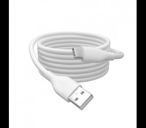 Kabel zasilający USB-A do USB-C 1m silikonowy 60W biały