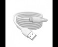 Kabel zasilający USB-A do USB-C 1m silikonowy 60W biały Kabel zasilający USB-A do USB-C 1m silikonowy 60W biały