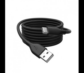 Kabel zasilający USB-A do USB-C silikonowy 60W 2m czarny