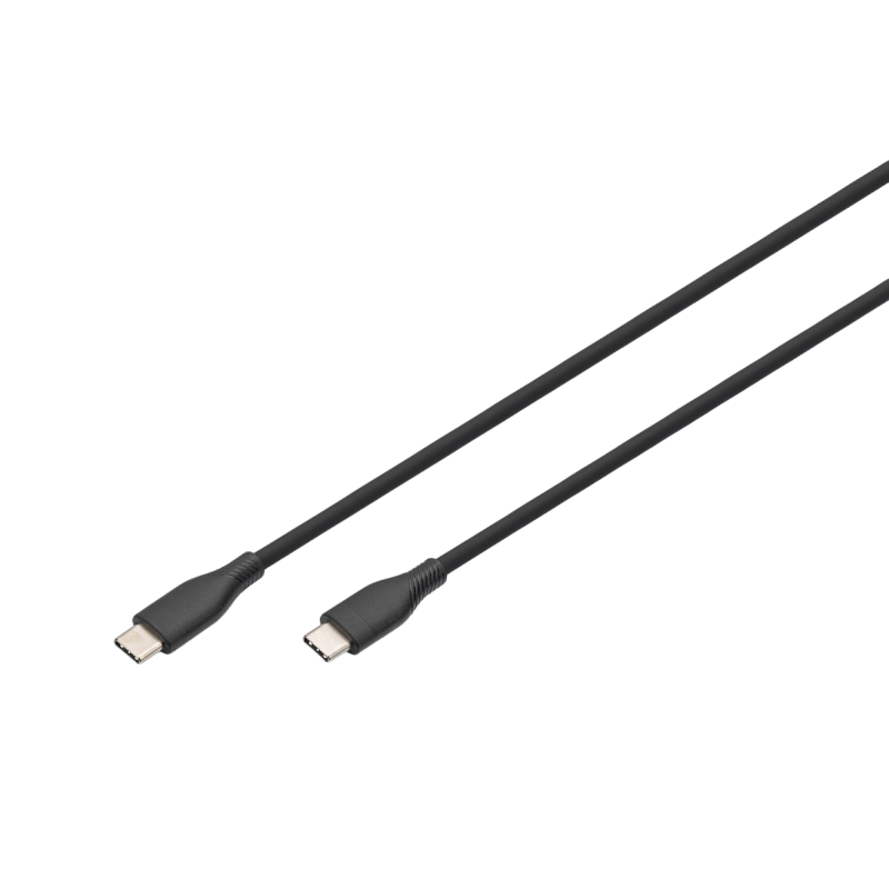Kabel zasilający USB-C 0,5m 60W czarny elastyczny silikonowy Kabel zasilający USB-C 0,5m 60W czarny elastyczny silikonowy