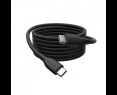 Kabel zasilający USB-C 0,5m 60W czarny elastyczny silikonowy Kabel zasilający USB-C 0,5m 60W czarny elastyczny silikonowy