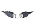 Przedłużacz USB 2.0 AM-AF 3m czarny do komputera z niklowanymi końcówkami Przedłużacz USB 2.0 AM-AF 3m czarny do komputera z niklowanymi końcówkami