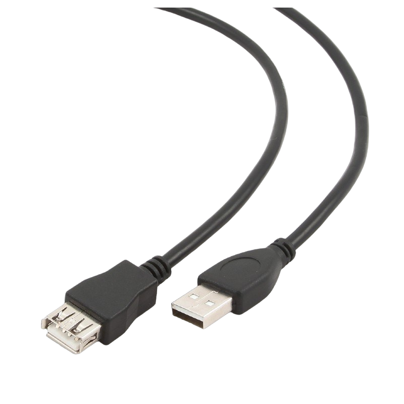 Przedłużacz USB 2.0 AM-AF 4.5m czarny niklowane końcówki Przedłużacz USB 2.0 AM-AF 4.5m czarny niklowane końcówki