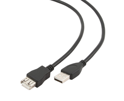 Przedłużacz USB 2.0 AM-AF 4.5m czarny niklowane końcówki