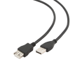Przedłużacz USB 2.0 AM-AF 4.5m czarny niklowane końcówki Przedłużacz USB 2.0 AM-AF 4.5m czarny niklowane końcówki