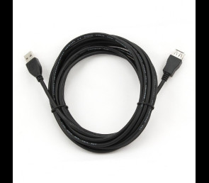 Przedłużacz USB 2.0 AM-AF 4.5m czarny niklowane końcówki