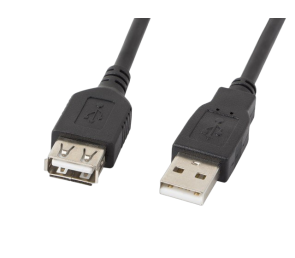 Przedłużacz USB 2.0 AM-AF czarny 5M wydajny kabel komputerowy