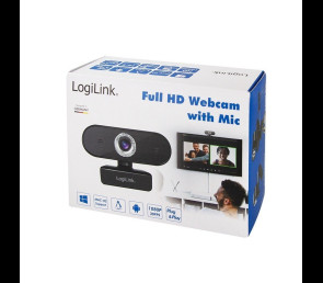 Kamera internetowa LogiLink Full HD z mikrofonem 1080p USB czarna