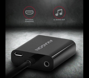 Adapter AXAGON RVH-VGAN aktywny HDMI do VGA Full HD z wyjściem audio