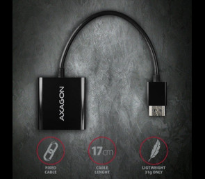 Adapter AXAGON RVH-VGAN aktywny HDMI do VGA Full HD z wyjściem audio