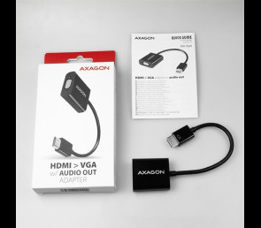 Adapter AXAGON RVH-VGAN aktywny HDMI do VGA Full HD z wyjściem audio