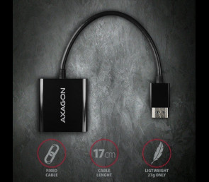 Adapter AXAGON RVH-VGN HDMI do VGA Full HD 1920x1200 aktywny