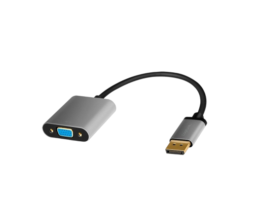 Adapter DP do VGA 1080p 60Hz aluminiowy 0.15m kompaktowy