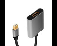 Adapter mDP do HDMI 4K 60Hz aluminiowy 0.15m uniwersalny LogiLink Adapter mDP do HDMI 4K 60Hz aluminiowy 0.15m uniwersalny LogiLink