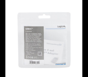 Adapter USB-C do DisplayPort 8K kompaktowy aluminiowy LogiLink