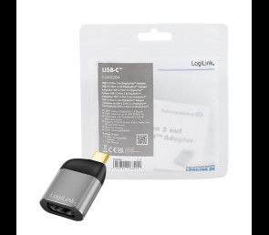 Adapter USB-C do DisplayPort 8K kompaktowy aluminiowy LogiLink