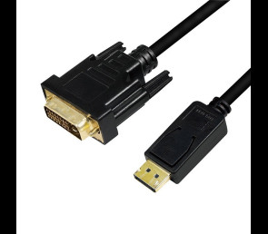 Kabel DisplayPort 1.2 do DVI 5m czarny wideo z pozłacanymi złączami